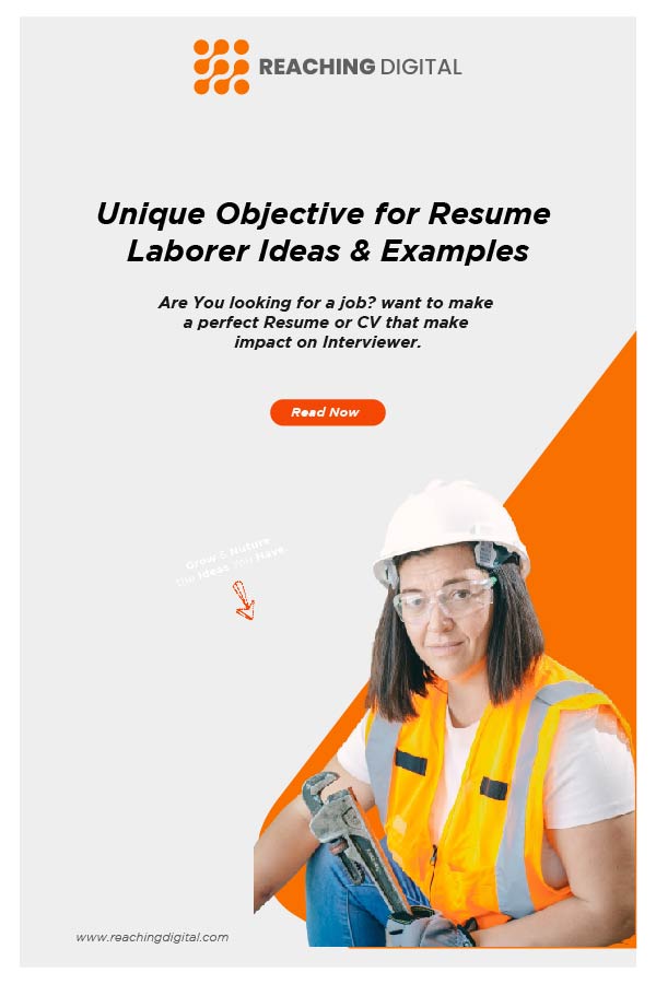general labor resume objective examples