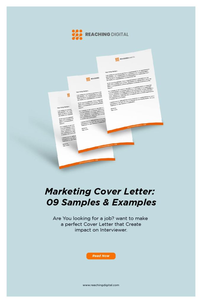 marketing cover letter examples