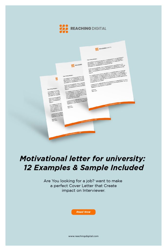 motivation letter for undergraduate scholarship