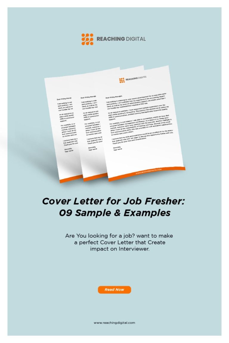 cover letter example for freshers