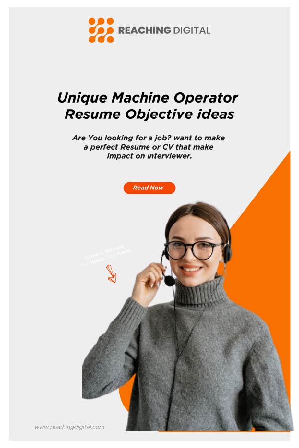 resume objective examples for machine operator