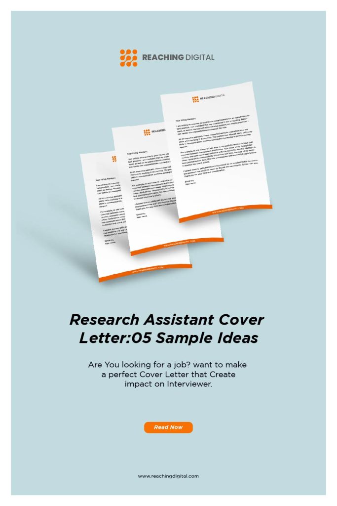 sample cover letter for research assistant with no experience