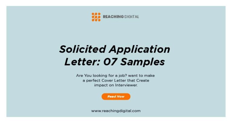 define a solicited application letter