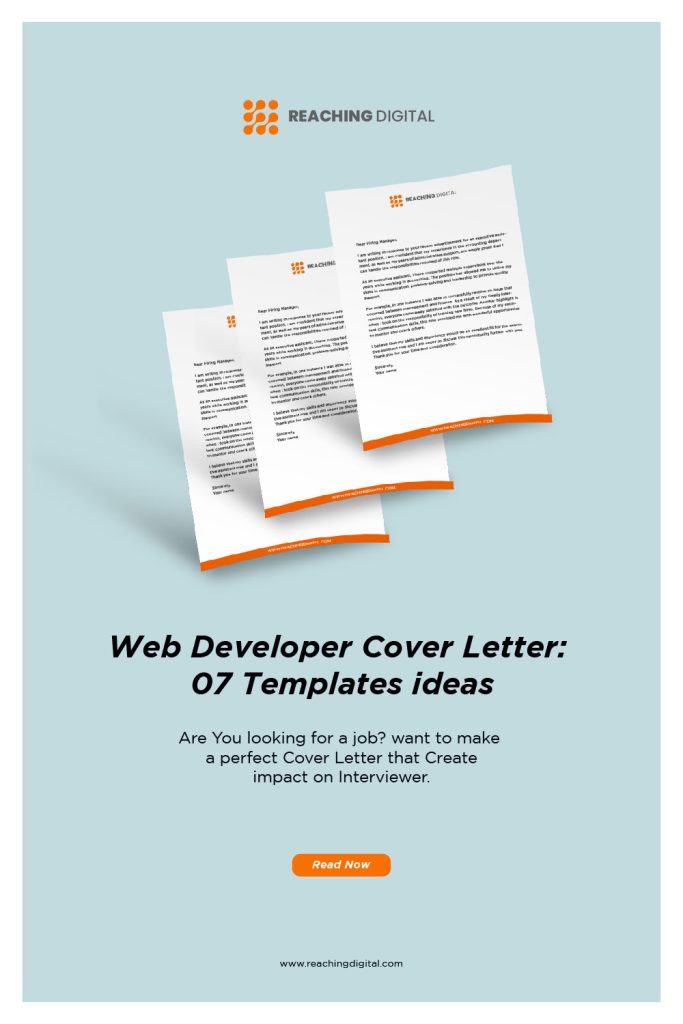 web developer cover letter no experience