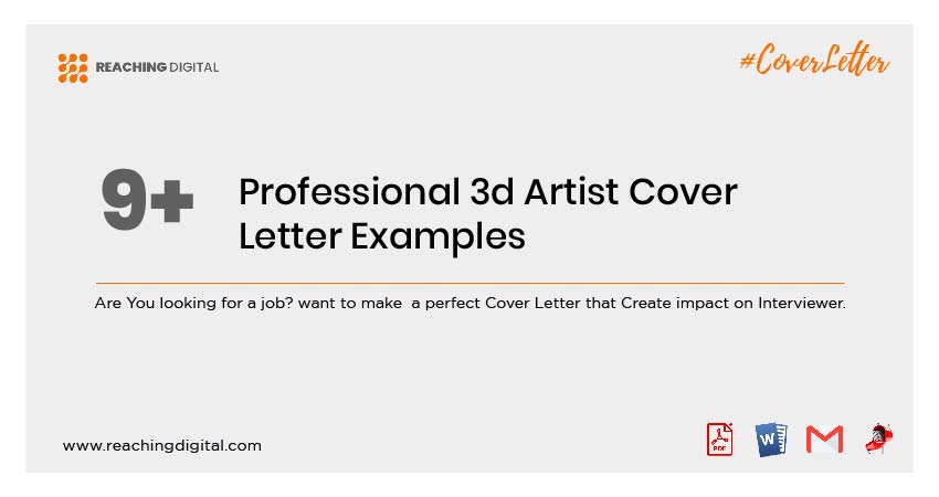 3d Artist Cover Letter Sample