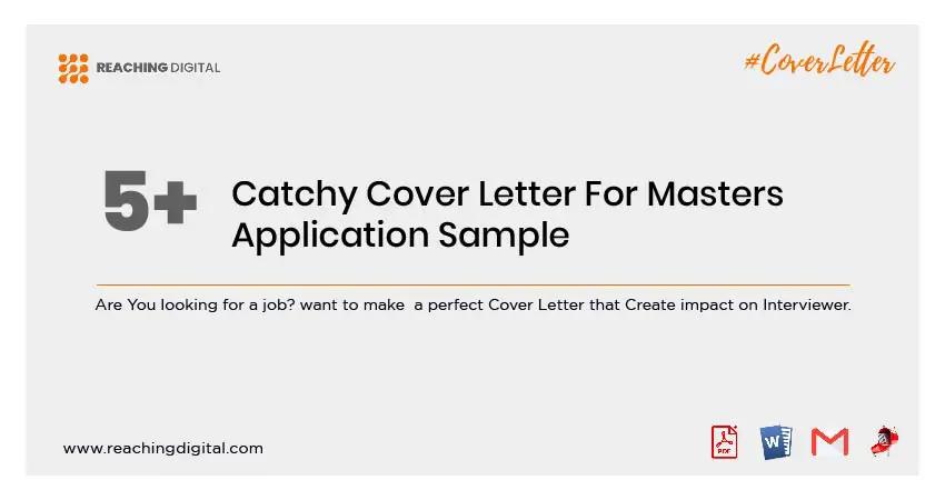 how to write a masters application letter