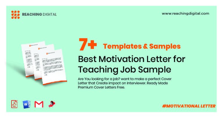 Best Motivation Letter for Teaching Job : 7 Sample – Reaching Digital