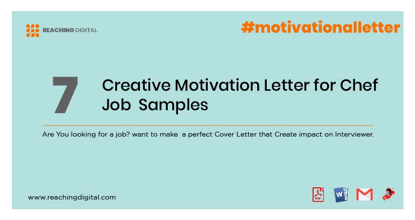 Chef Motivation Letter Example