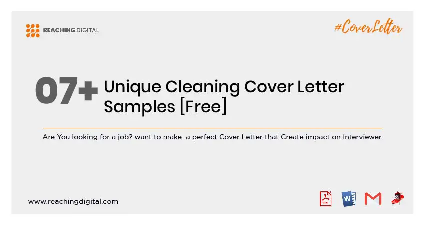 17 Unique Cleaning Cover Letter Samples Free Reaching Digital