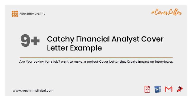 9 Catchy Financial Analyst Cover Letter Example Reaching Digital   Cover Letter For Financial Analyst Fresher 810x429 