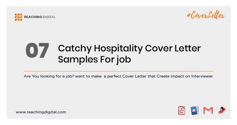 sample cover letter for hospitality industry