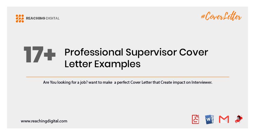 Cover Letter For Supervisor Position