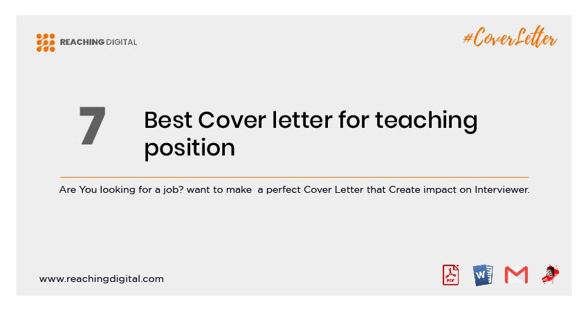 Cover Letter For Teaching Job