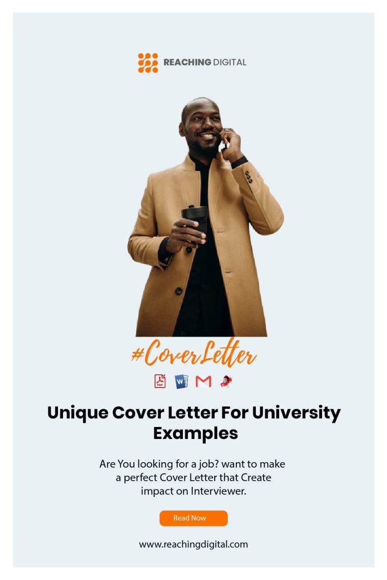 cover letter for university example