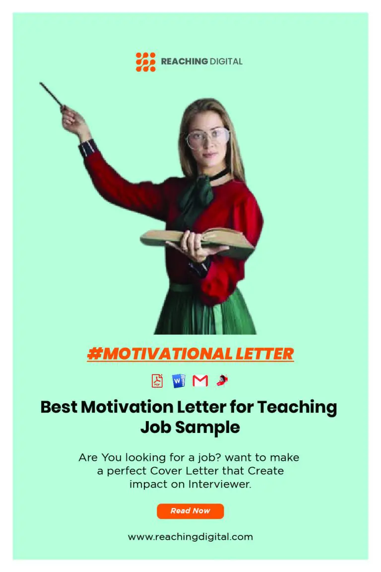 Best Motivation Letter for Teaching Job : 7 Sample – Reaching Digital