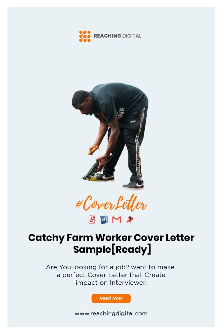 cover letter sample for farm job