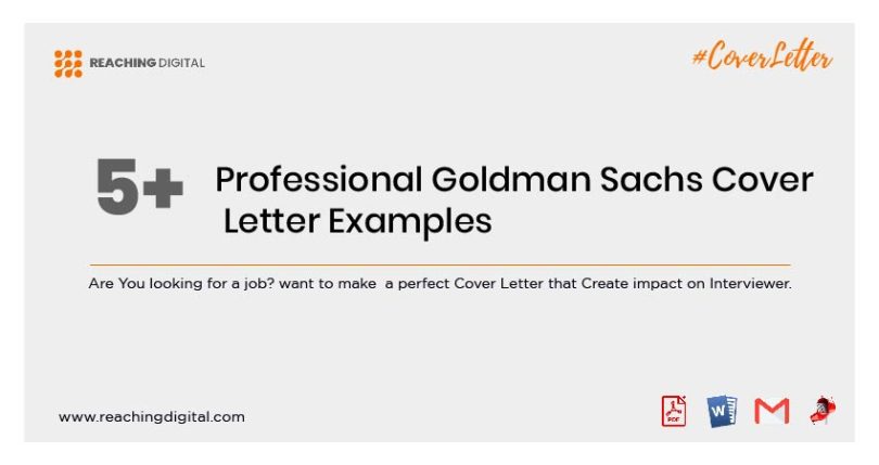 best cover letter for goldman sachs