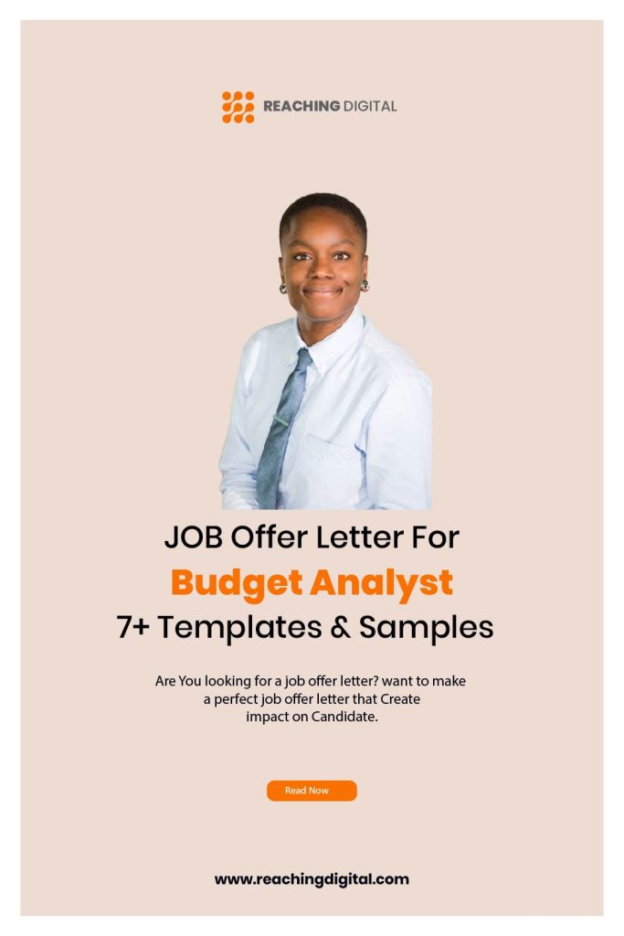 Job Offer Letter Budget Analyst & templates
