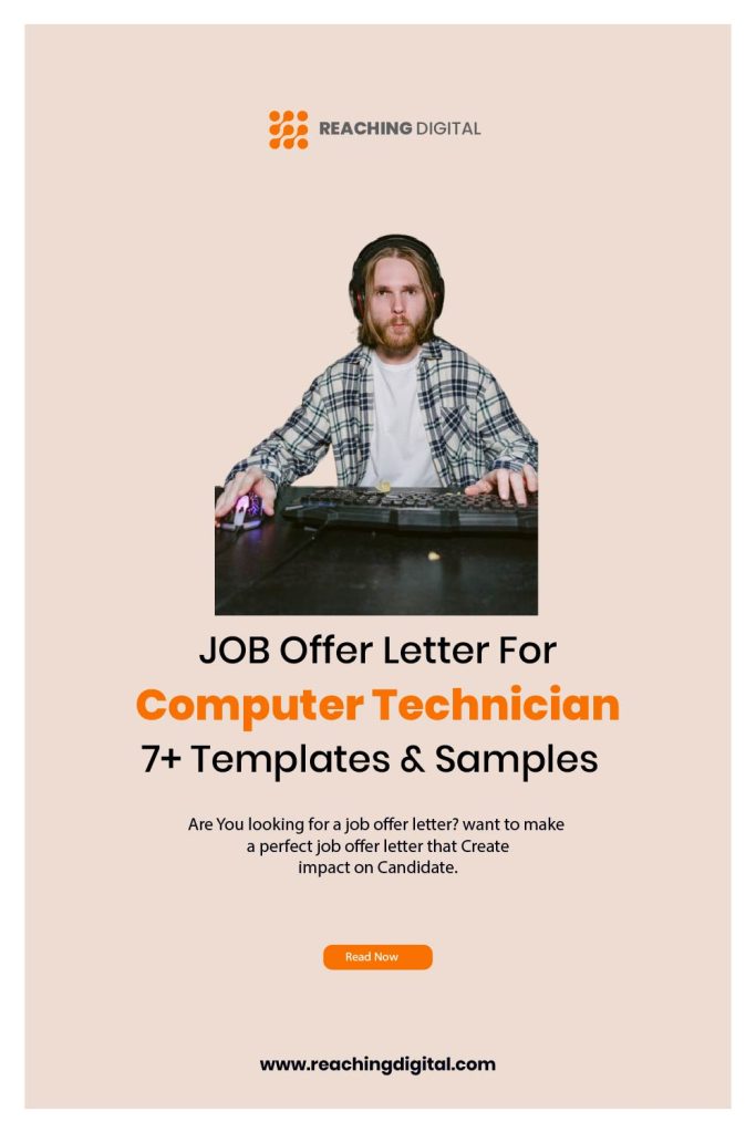 Job Offer Letter For Computer Technician