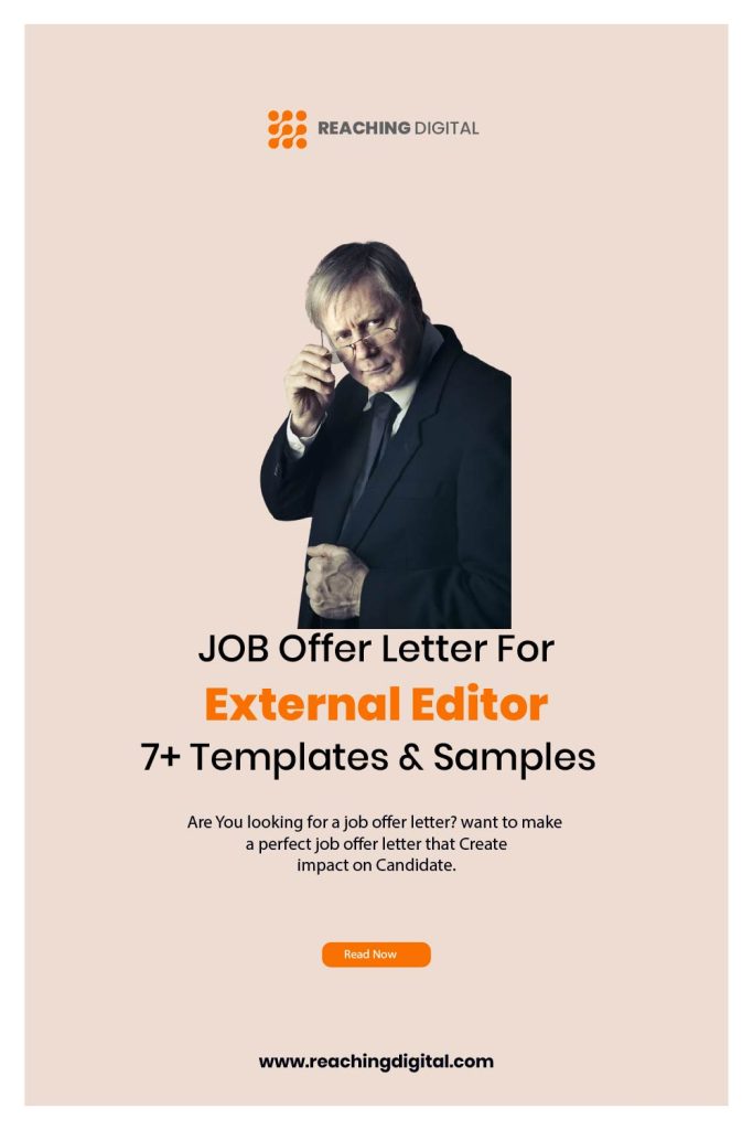 Job Offer Letter For External Editor & templates