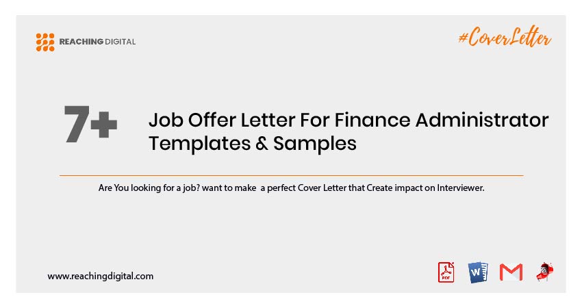 Job Offer Letter For Finance Administrator Template