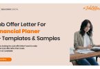 Job Offer Letter For Financial Planer