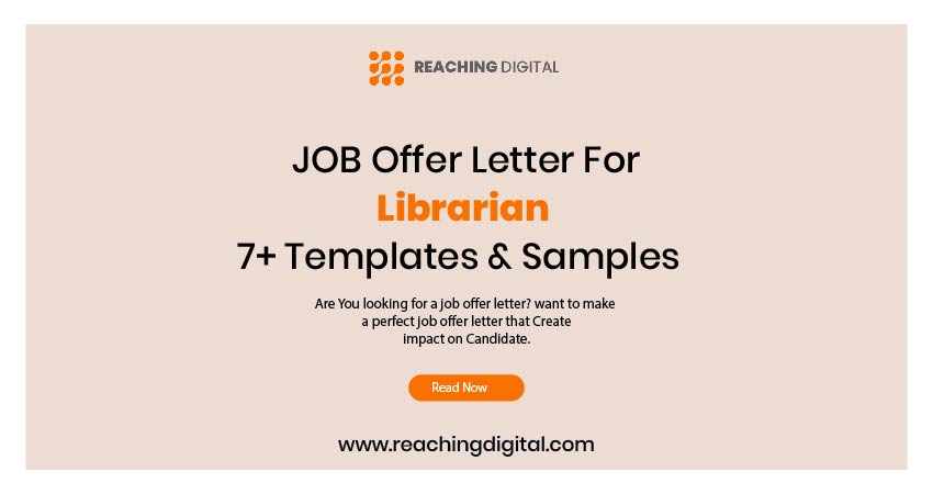 Job Offer Letter For Librarian & templates