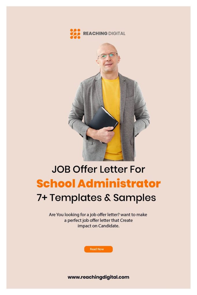 Job Offer Letter For School Administrator & samples