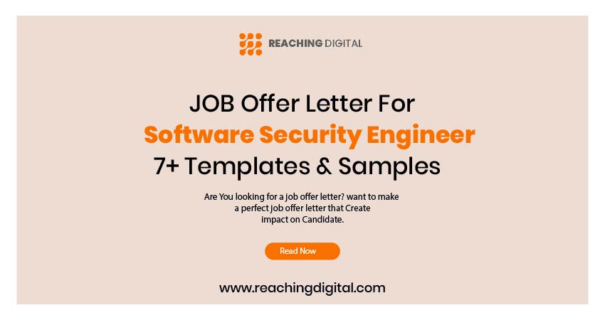 Job Offer Letter For Software Security Engineer & templates