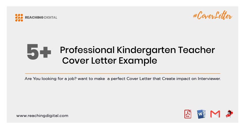 Kindergarten Teacher Cover Letter Sample