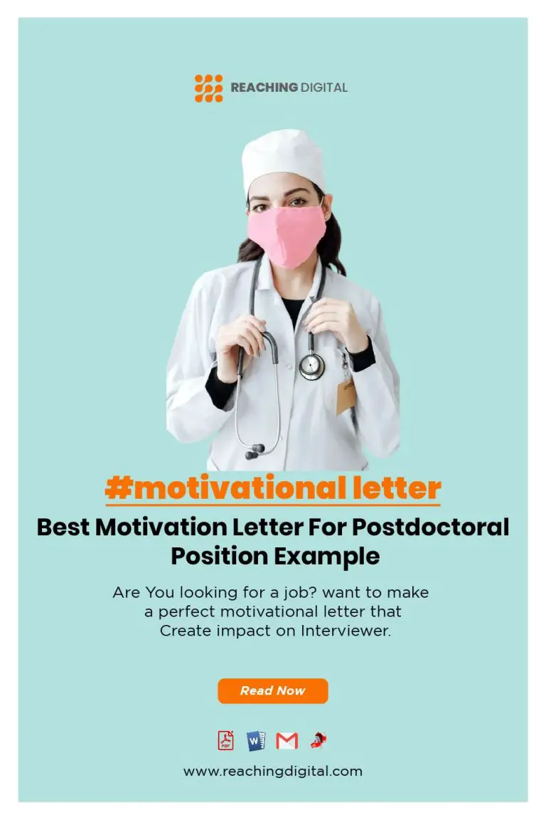 Catchy Motivation Letter For Postdoctoral Research: 09 + Examples ...