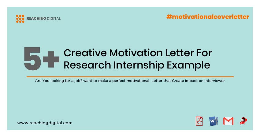 Letter of motivation for research internship