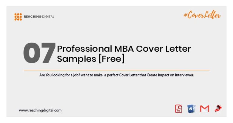 07 Professional Mba Cover Letter Samples Free Reaching Digital 