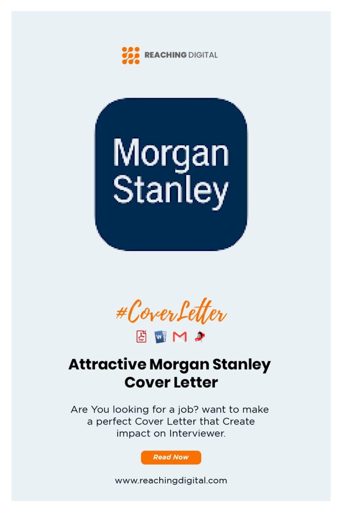 Morgan Stanley Internship Cover Letter