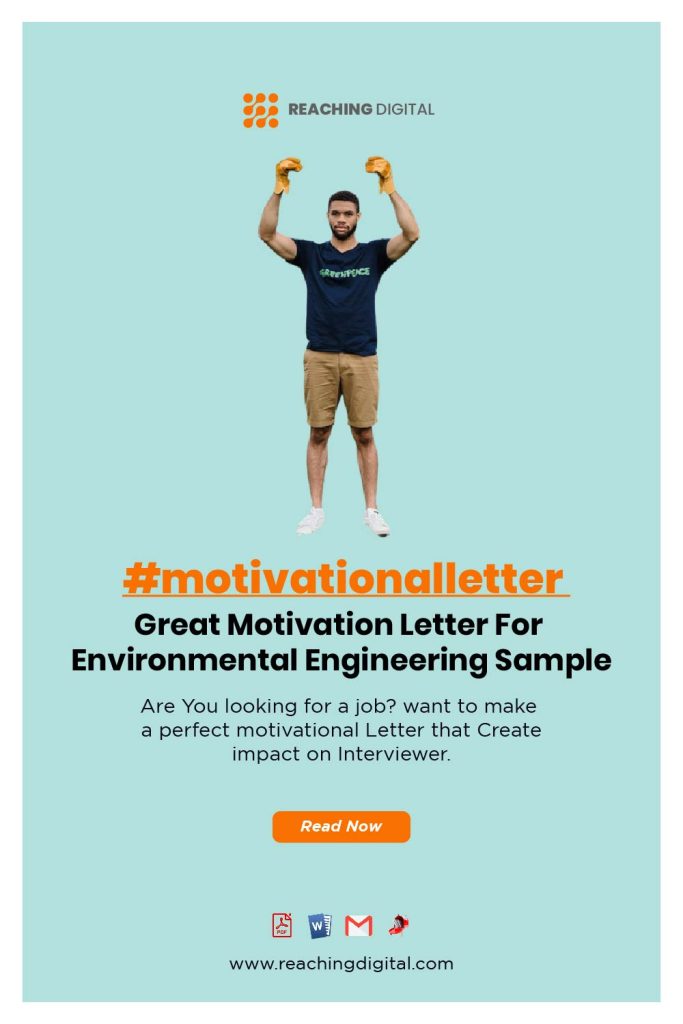 Motivation Letter for Environmental Engineer Fresher