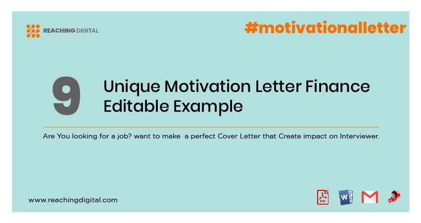 Motivation Letter For Finance Job