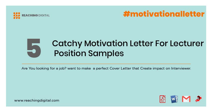Motivation Letter For Lecturer Position Sample