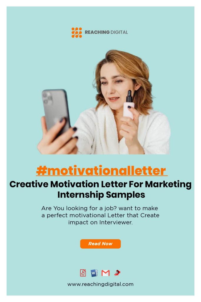 Motivation Letter For Marketing Internship Sample