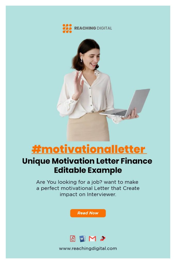 Motivation Letter Finance Assistant