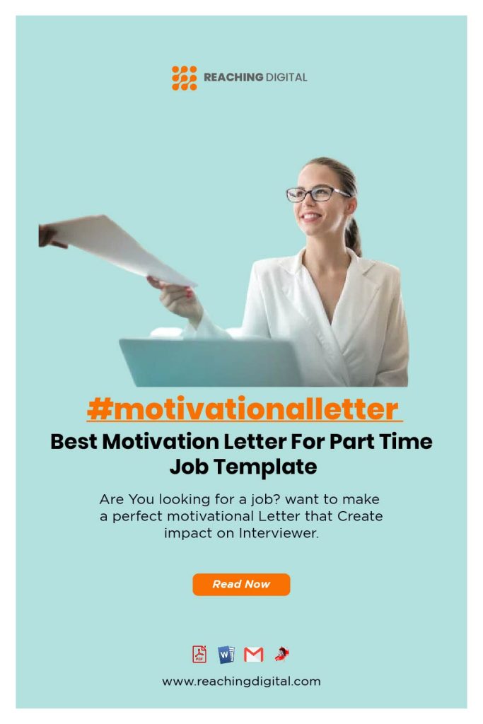 Motivation Letter For Part Time Job Sample