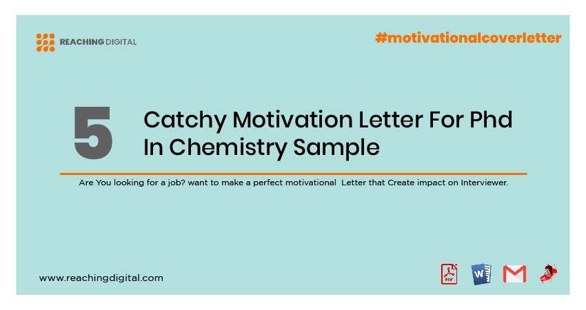 Motivation Letter For Phd In Organic Chemistry