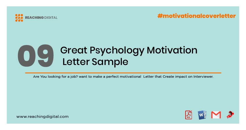 Motivation Letter For Psychology Bachelor