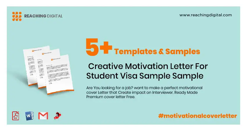 Creative Motivation Letter For Student Visa Sample: 05+ Sample