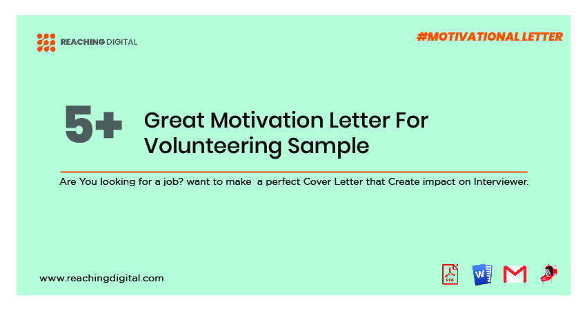 Motivation Letter Sample For Volunteering