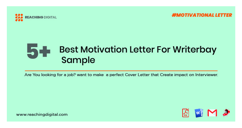 Motivation Letter For Writerbay