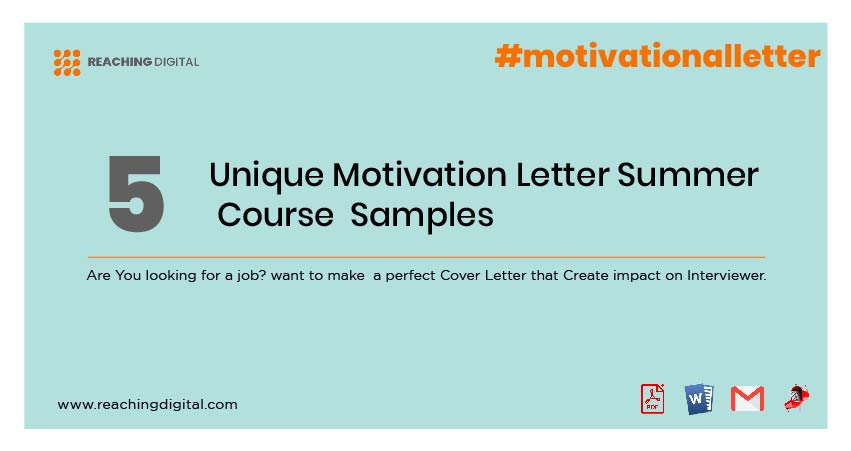 Motivation Letter Summer Course Example