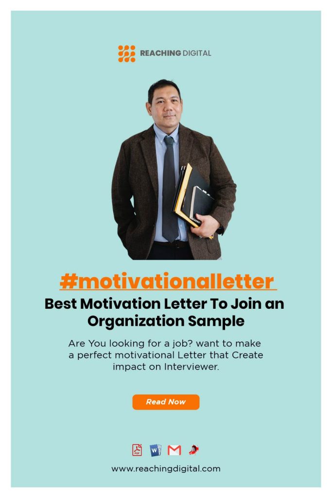 Motivation Letter To Join an Organization Example