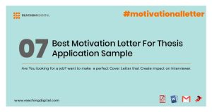 motivation letter master thesis