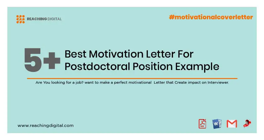 Motivation Letter for Postdoc