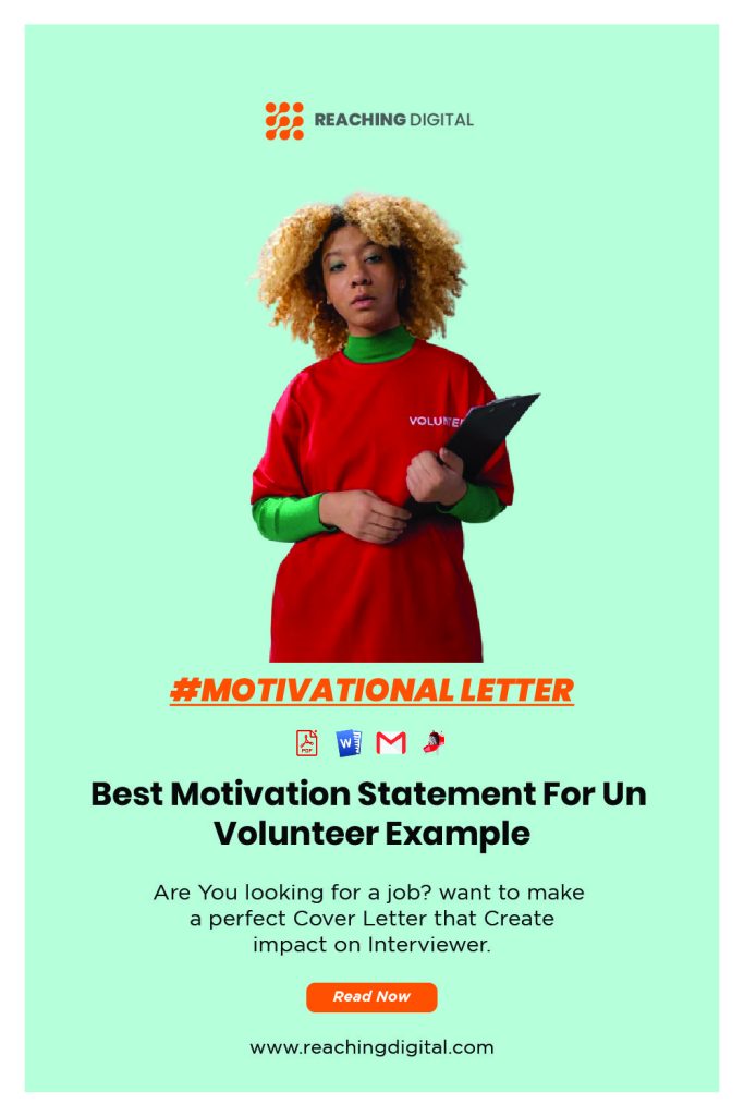 Motivation Letter for Volunteering Abroad Example